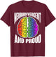 Proud Neurodivergent Neurodiversity adhd Neurodiverse T-Shirt - T-Shirt | Maroon