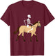 Skeleton Riding a Horse Funny Halloween Horse Lover Costume T-Shirt - T-Shirt | Maroon