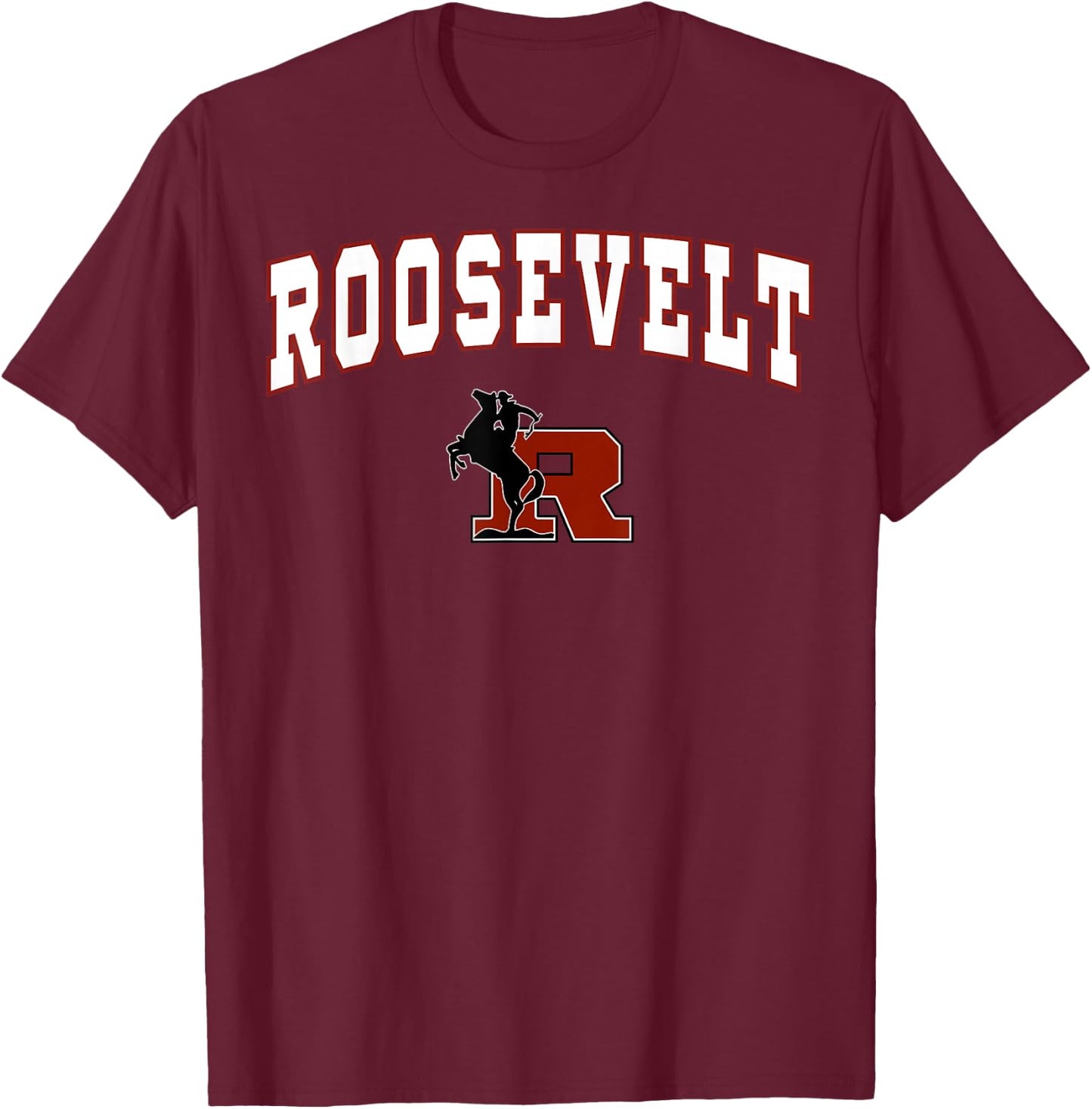 Roosevelt High School Rough Riders C2 T-Shirt - T-Shirt | Maroon