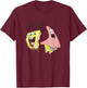 SpongeBob SquarePants Good Vibes SpongeBob & Patrick T-Shirt - T-Shirt | Maroon