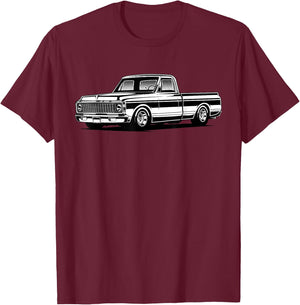 C10 Mini Truck Lowrider Slammed T-Shirt - T-Shirt | Maroon