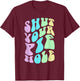 Funny SHUT YOUR PIE HOLE Polite Curse Silent Protest Saying T-Shirt - T-Shirt | Maroon