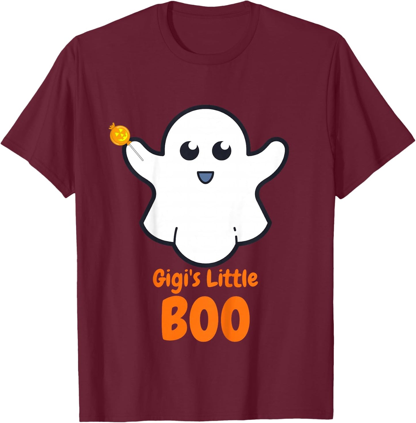 Kids Gigi's Little Boo - Halloween Gift Kids Boys Girls Toddler T-Shirt - T-Shirt | Maroon