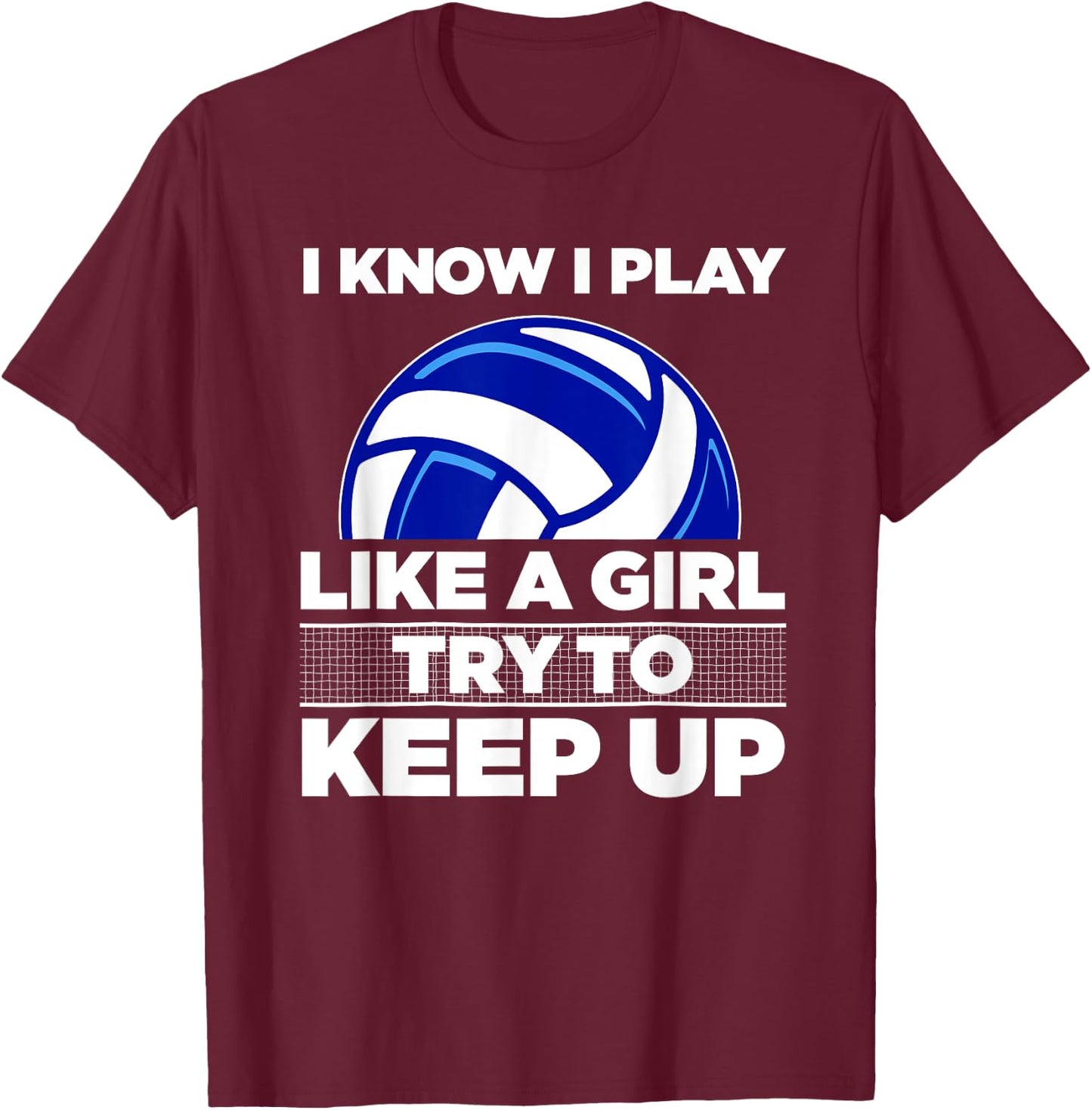 Cool Volleyball Girls Youth Volleyball Team Sports T-Shirt - T-Shirt | Maroon