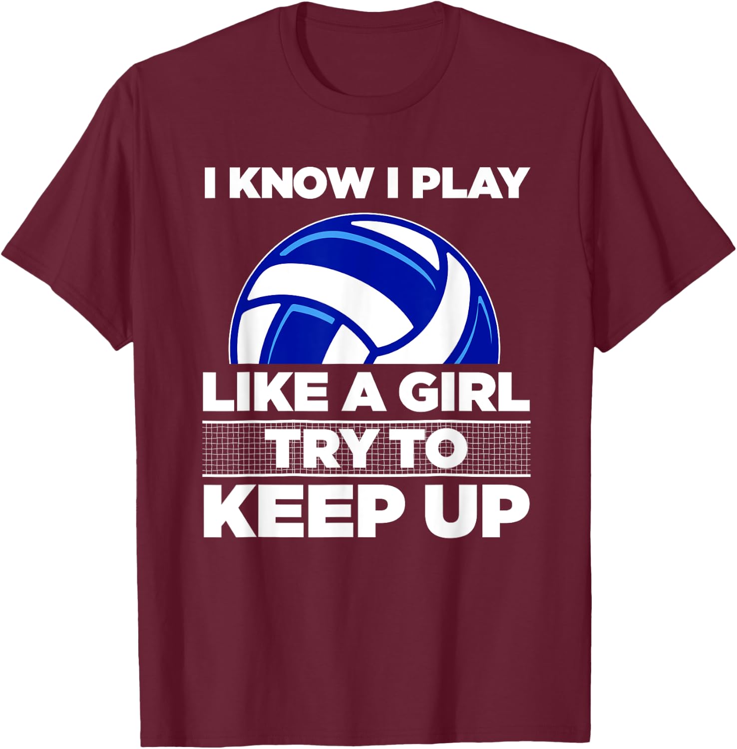 Cool Volleyball Girls Youth Volleyball Team Sports T-Shirt - T-Shirt | Maroon