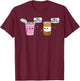 Probiotics Antibiotic Fun Medical Cartoon Pun Shirts T-Shirt - T-Shirt | Maroon