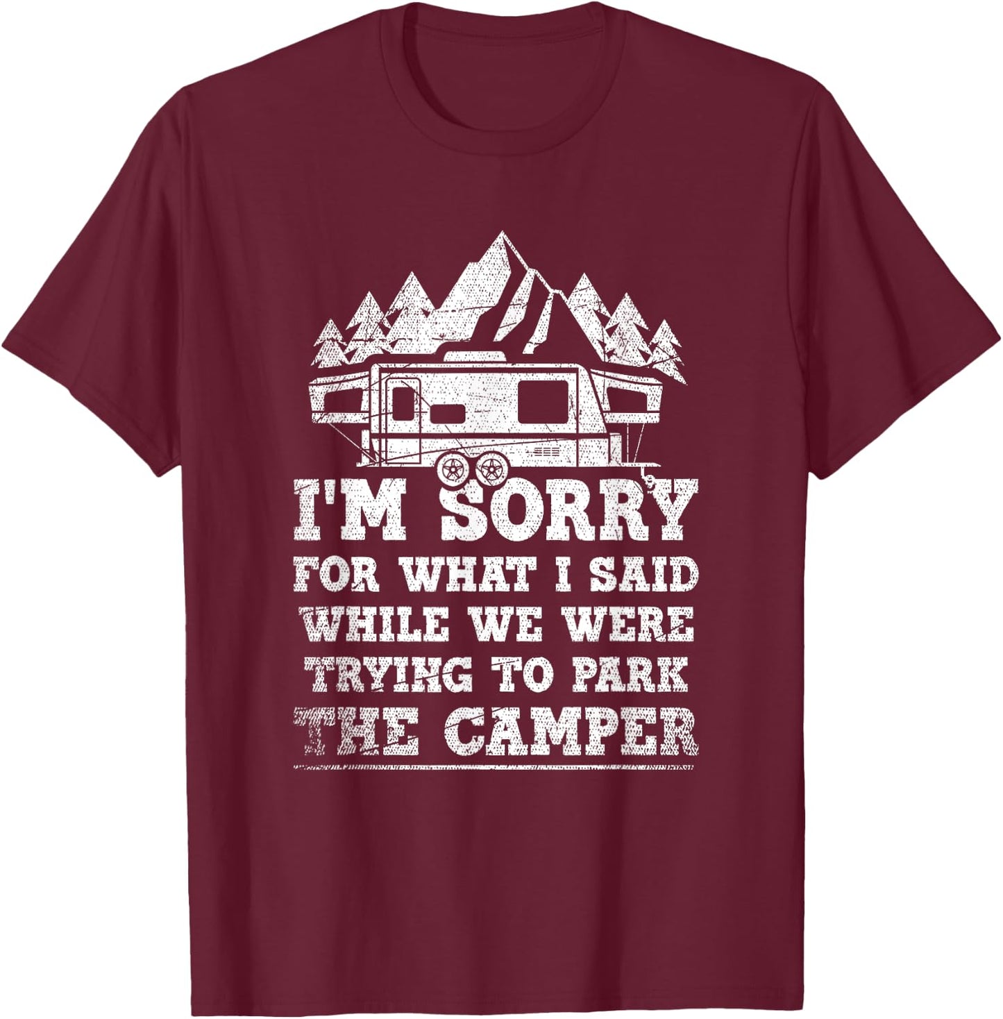 Funny Camping T-Shirt - T-Shirt | Maroon