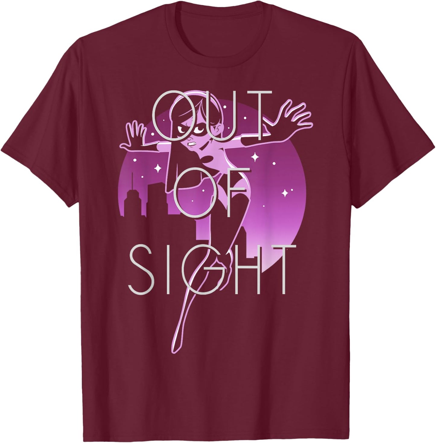 Disney Pixar Incredibles 2 Shy Violet Night Graphic T-Shirt - T-Shirt | Maroon