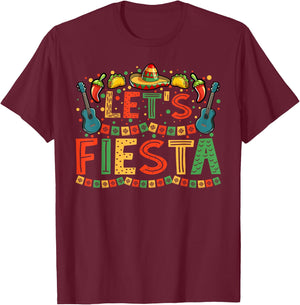 Mexican Cinco de Mayo Fiesta Shirt Women Men Sombrero T-Shirt - T-Shirt | Maroon