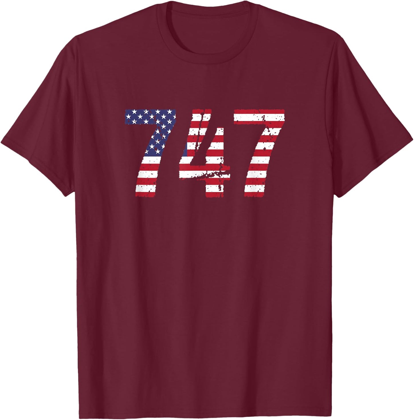 747 California Area Code T-Shirt - T-Shirt | Maroon
