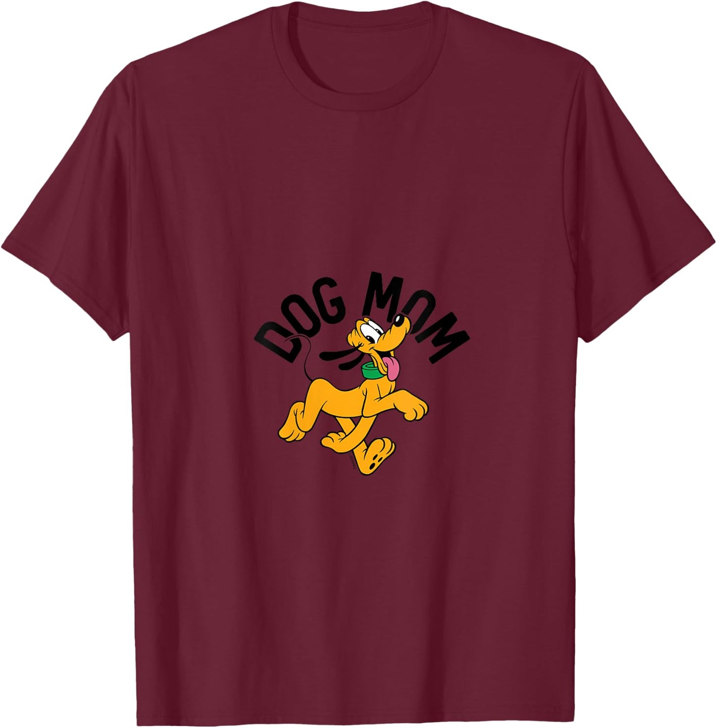 Pluto - Dog Mom V-Neck T-Shirt - T-Shirt | Maroon