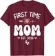 First Time Mom Est 2026 First Pregnancy Soon to Be Mom 2026 T-Shirt - T-Shirt | Maroon