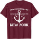GREAT SACANDAGA LAKE NEW YORK Funny Fishing Camping Gift T-Shirt - T-Shirt | Maroon