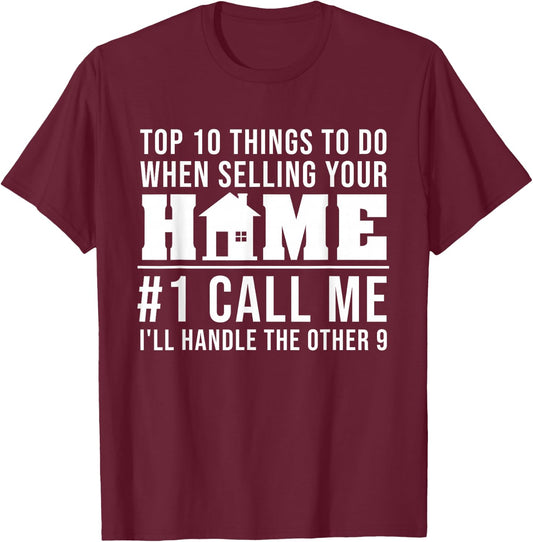 Cool Real Estate Agent Art Men Women Home Realtor Broker T-Shirt - T-Shirt | Maroon