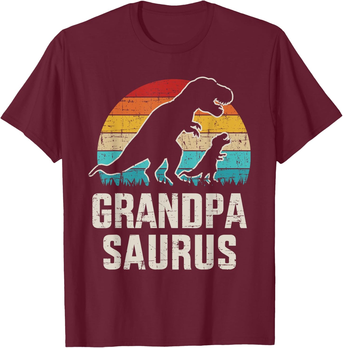 Grandpasaurus vintage dinosaur for grandpa from grandkid T-Shirt - T-Shirt | Maroon