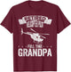 Retired Helicopter Pilot Full Time Grandpa Retired Pilot T-Shirt - T-Shirt | Maroon