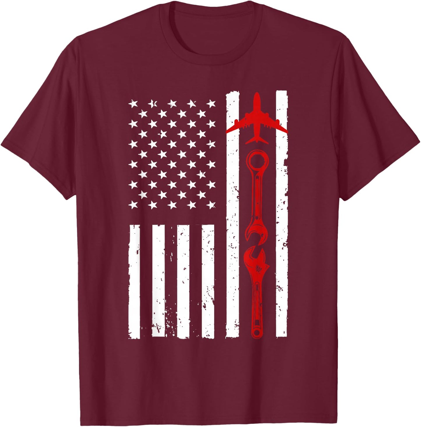 Cool Aircraft Mechanic Art Women Aircraft Technician T-Shirt - T-Shirt | Maroon