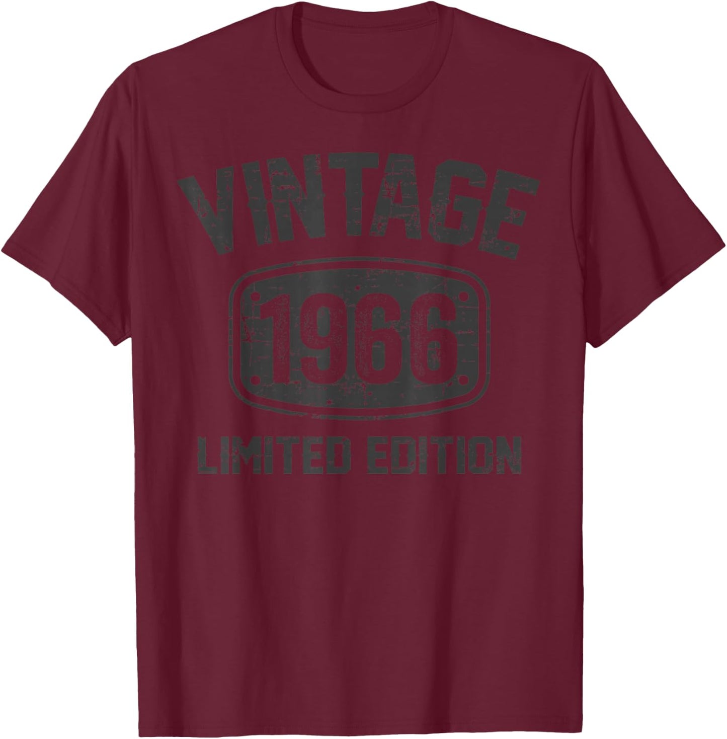 56 Years Old Vintage 1966 Limited Edition 56th Birthday T-Shirt - T-Shirt | Maroon