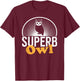 Superb Owl, Dad Joke, Pun, Funny Owl T-Shirt - T-Shirt | Maroon