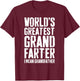 World's Greatest Grandfarter I Mean Grandfather Shirt Men T-Shirt - T-Shirt | Maroon