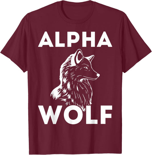 Alpha Wolf I Wolf Whisperer Or Lone Alpha Wolf T-Shirt - T-Shirt | Maroon