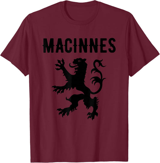 MacInnes Clan Scottish Family Name Scotland Heraldry T-Shirt - T-Shirt | Maroon