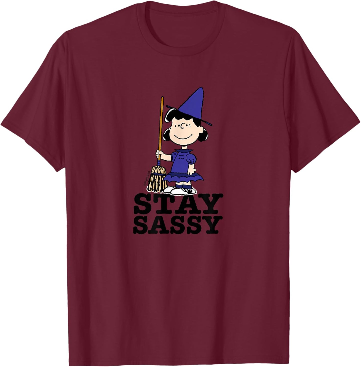 Peanuts - Halloween - Lucy Stay Sassy T-Shirt - T-Shirt | Maroon