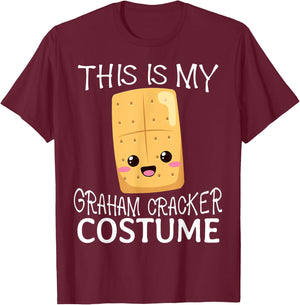 Smores Graham Cracker Halloween Group Costume Big Dad Graham T-Shirt - T-Shirt | Maroon