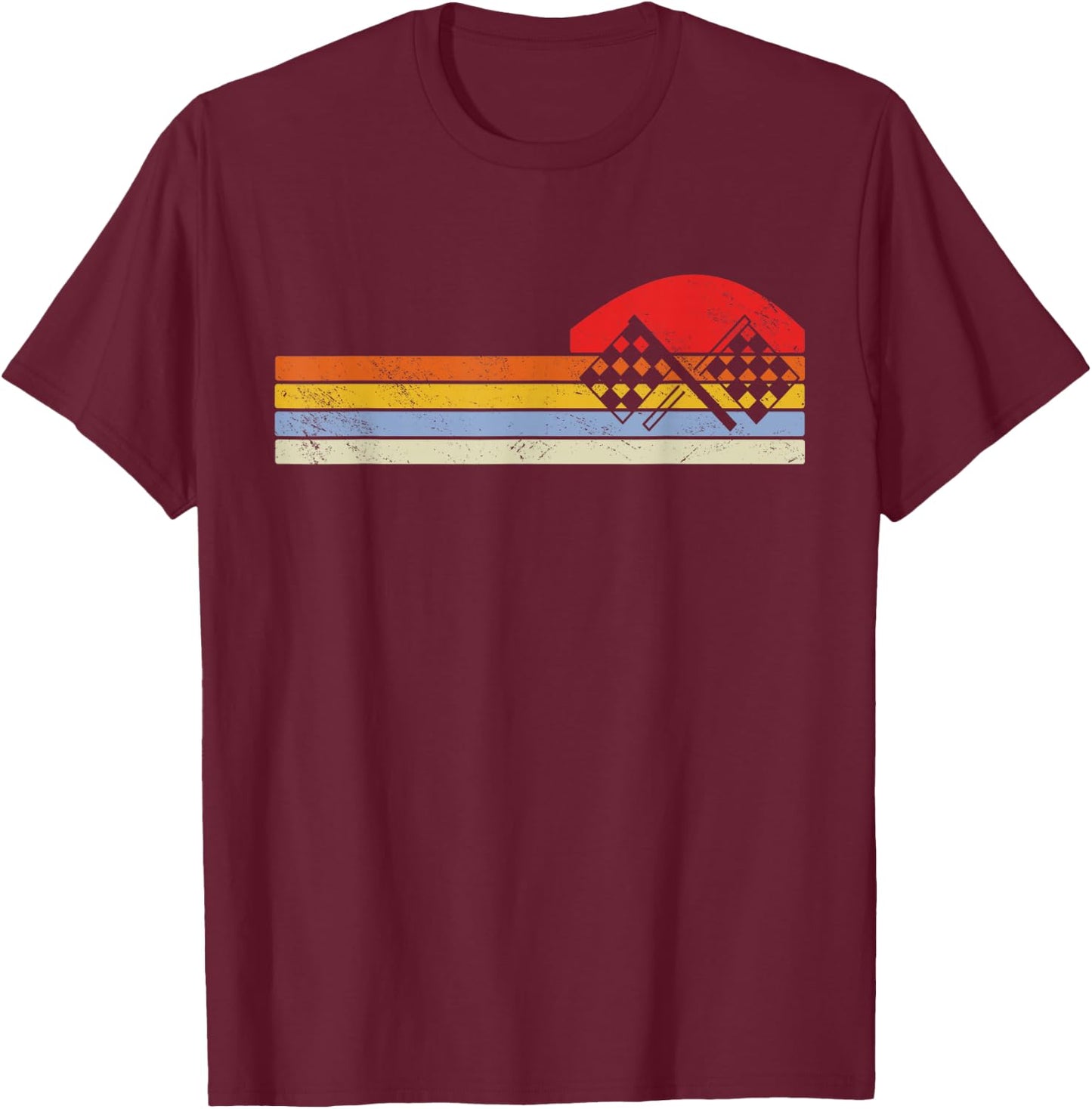 Vintage Racing Outfit For Race Car Parties T-Shirt - T-Shirt | Maroon