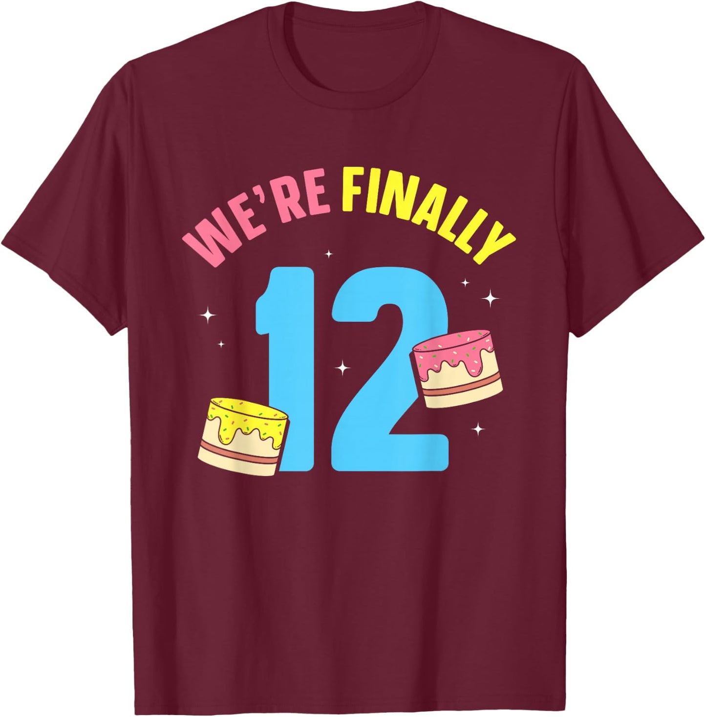 Wir Sind Endlich 12th Birthday Zwilling Gemini T-Shirt - T-Shirt | Maroon
