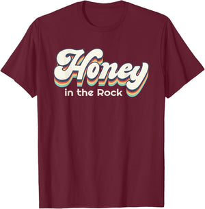 Honey In The Rock Christian Faith Vintage Funny Jesus T-Shirt - T-Shirt | Maroon