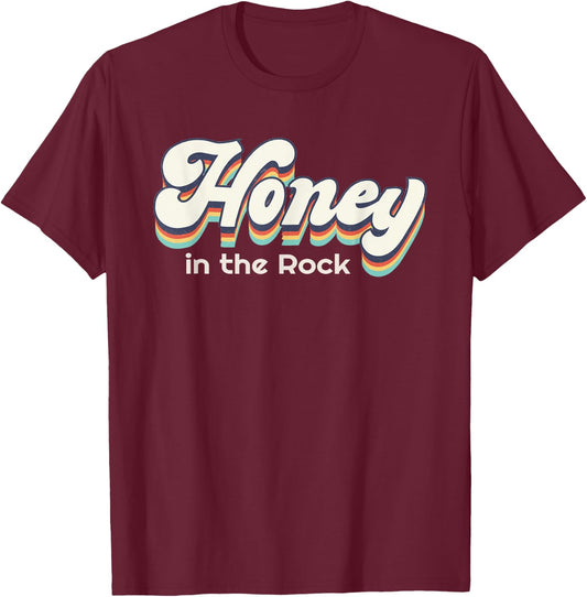 Honey In The Rock Christian Faith Vintage Funny Jesus T-Shirt - T-Shirt | Maroon