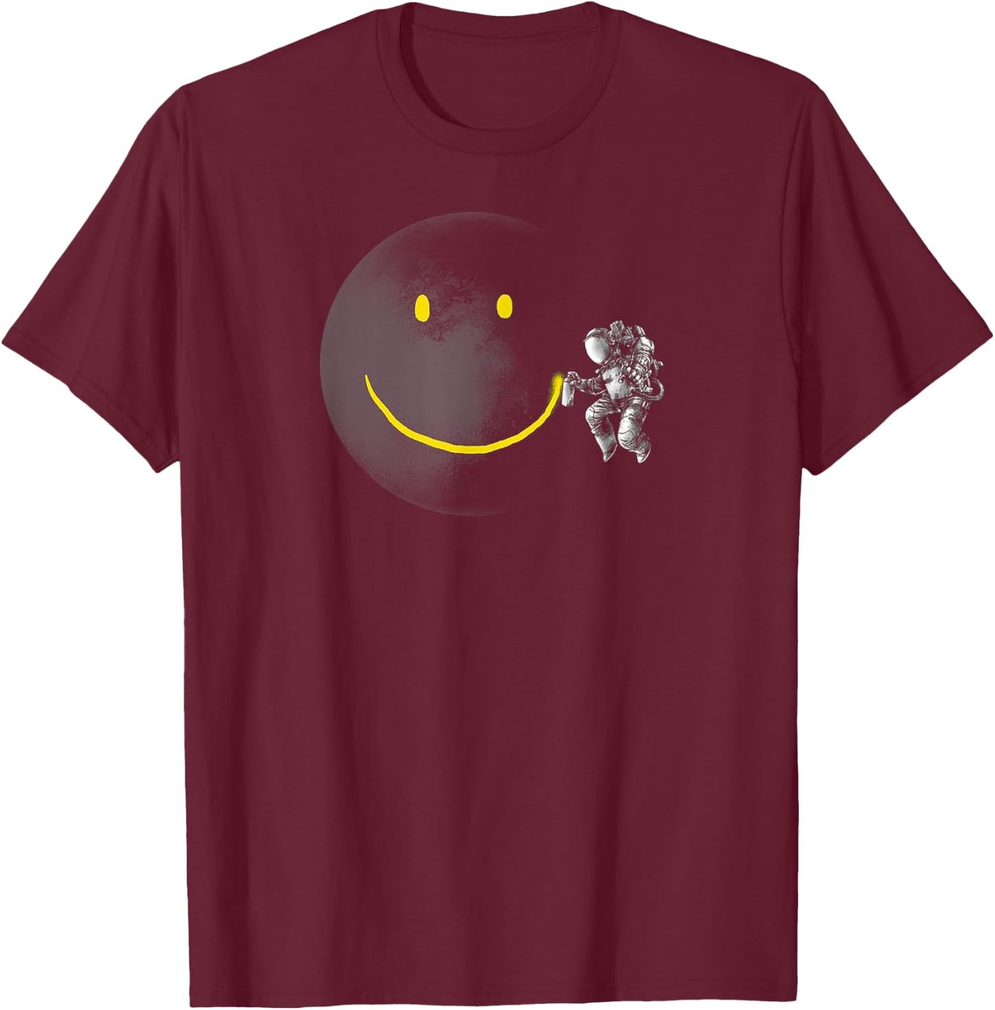 Make a Smile Moon T-Shirt - T-Shirt | Maroon