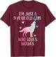 Funny Wolf lover I'm Just A 9 Year Old Girl Who Loves Wolves T-Shirt - T-Shirt | Maroon