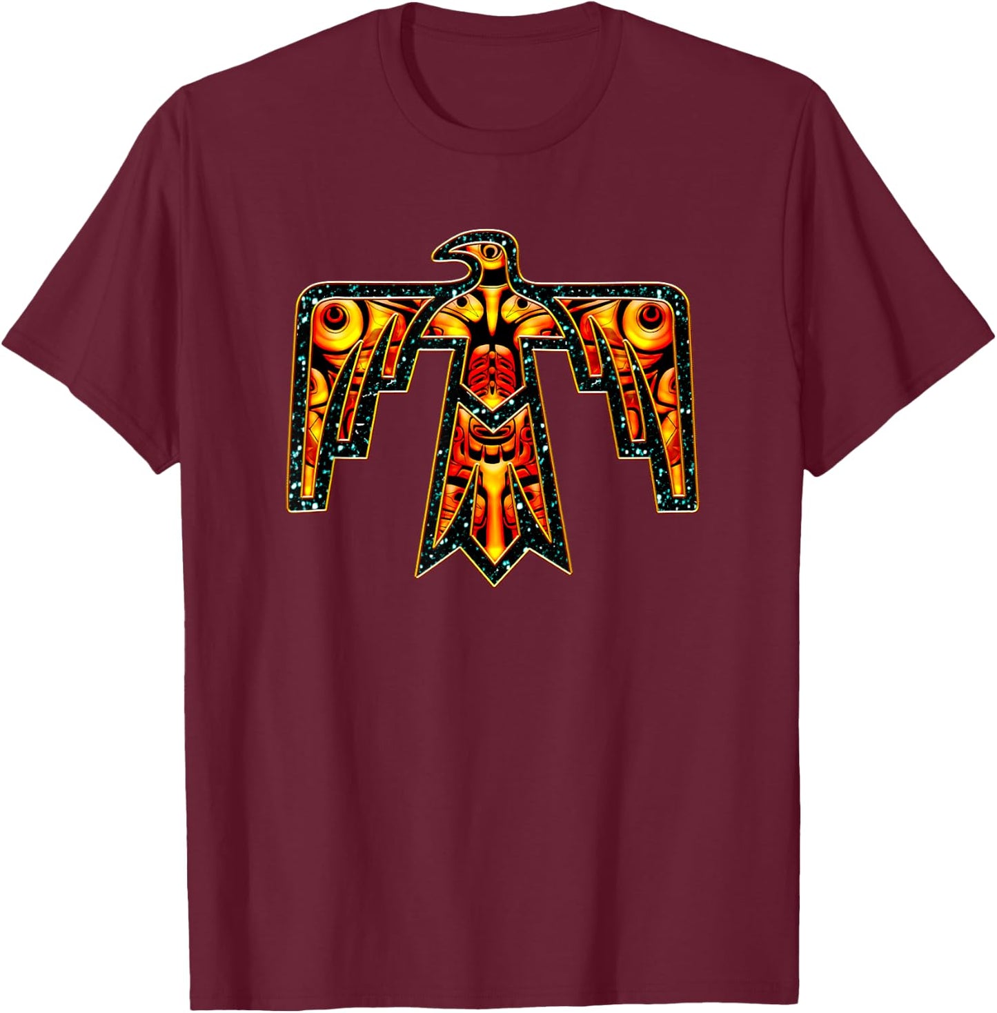 Thunderbird Native American Symbol Power Eagle Falcon Shirt T-Shirt - T-Shirt | Maroon