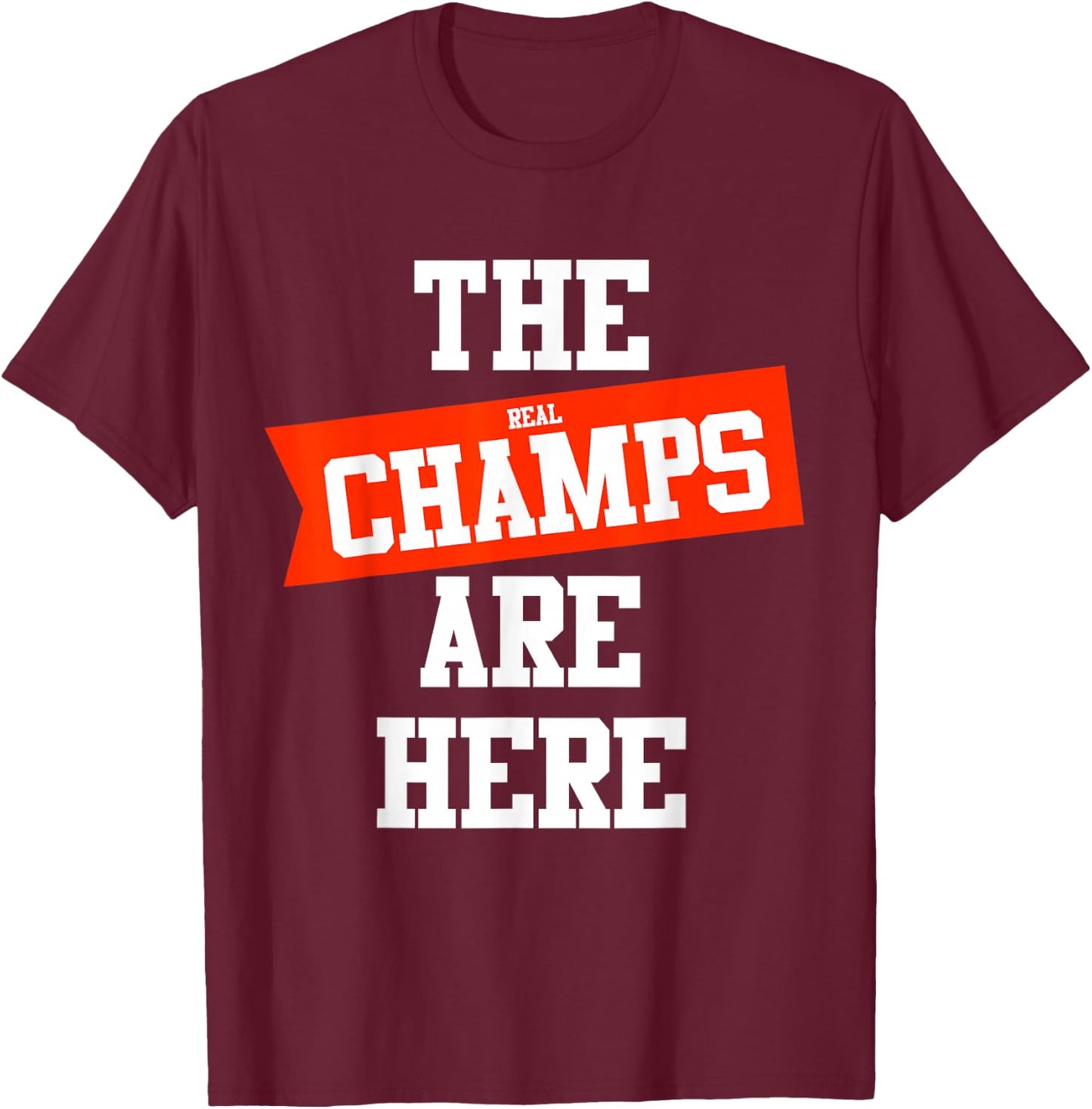 The CHAMPS ARE HERE fantasy winner men, woman, teens T-Shirt - T-Shirt | Maroon