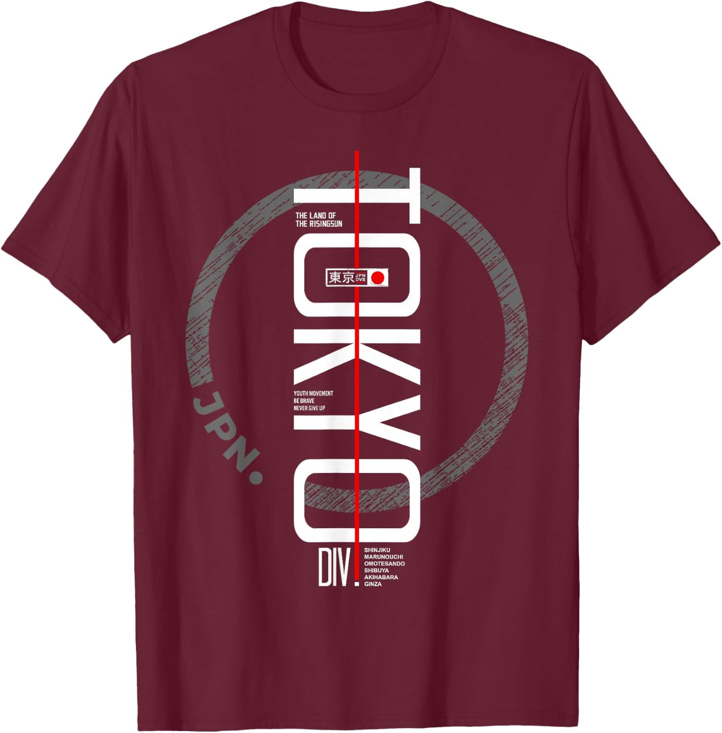 Tokyo DIV T-Shirt - T-Shirt | Maroon
