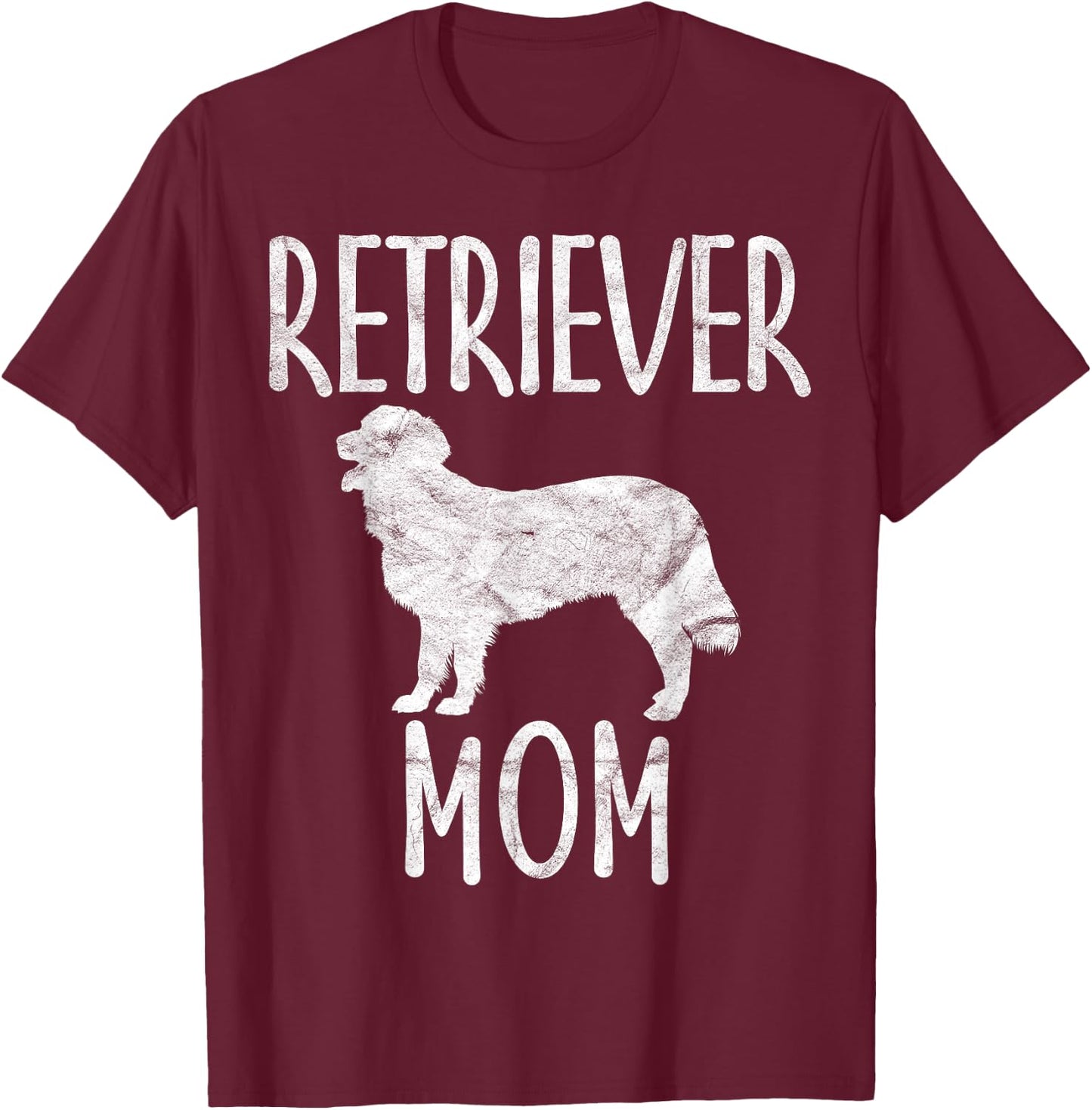 Vintage Retriever Mom Gift Dog Owner Pet Mother Retrievers T-Shirt - T-Shirt | Maroon