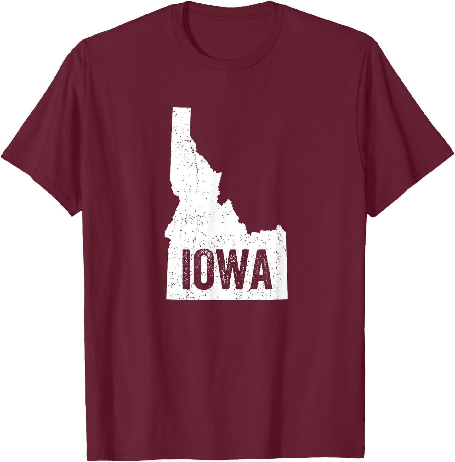 Idaho Iowa Funny Geography Mix up Joke Idawa Pride T-Shirt - T-Shirt | Maroon