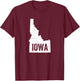 Idaho Iowa Funny Geography Mix up Joke Idawa Pride T-Shirt - T-Shirt | Maroon