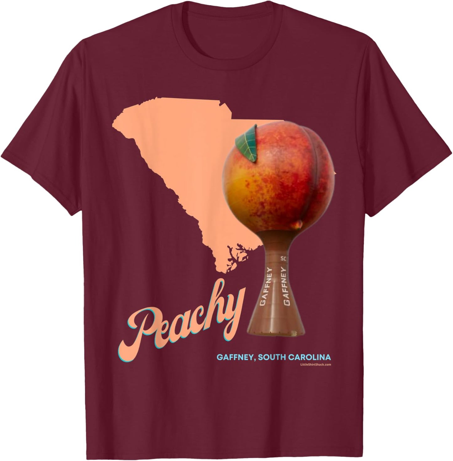Peach Gaffney SC South Carolina Festival Peachoid T-Shirt - T-Shirt | Maroon