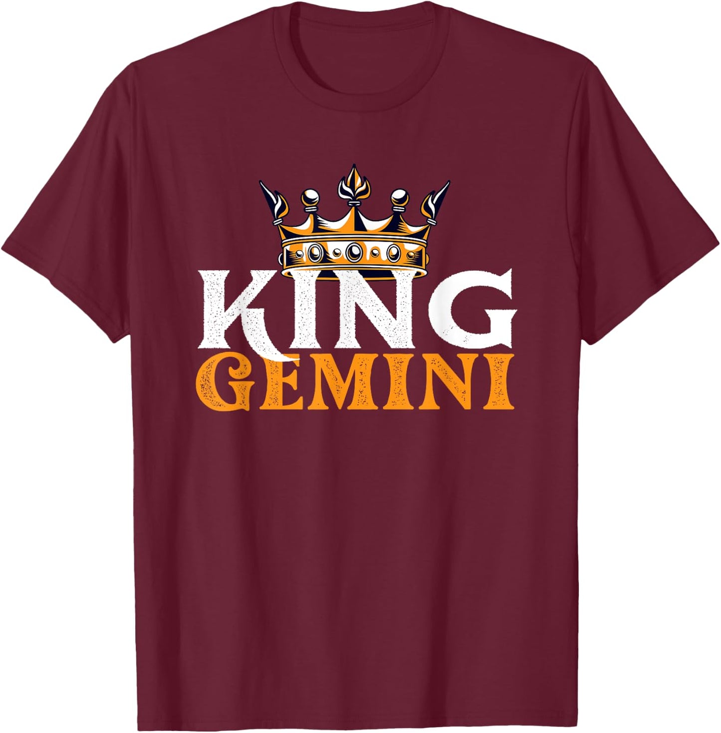 King Gemini - Astrologer Astrology Zodiac Sign Horoscope T-Shirt - T-Shirt | Maroon