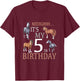 Its My 5th Birthday Shirt Horse Lover 5 Year Old Birthday T-Shirt - T-Shirt | Maroon