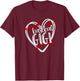 Baseball Heart GIGI Shirt Grandma Trendy T-Shirt - T-Shirt | Maroon