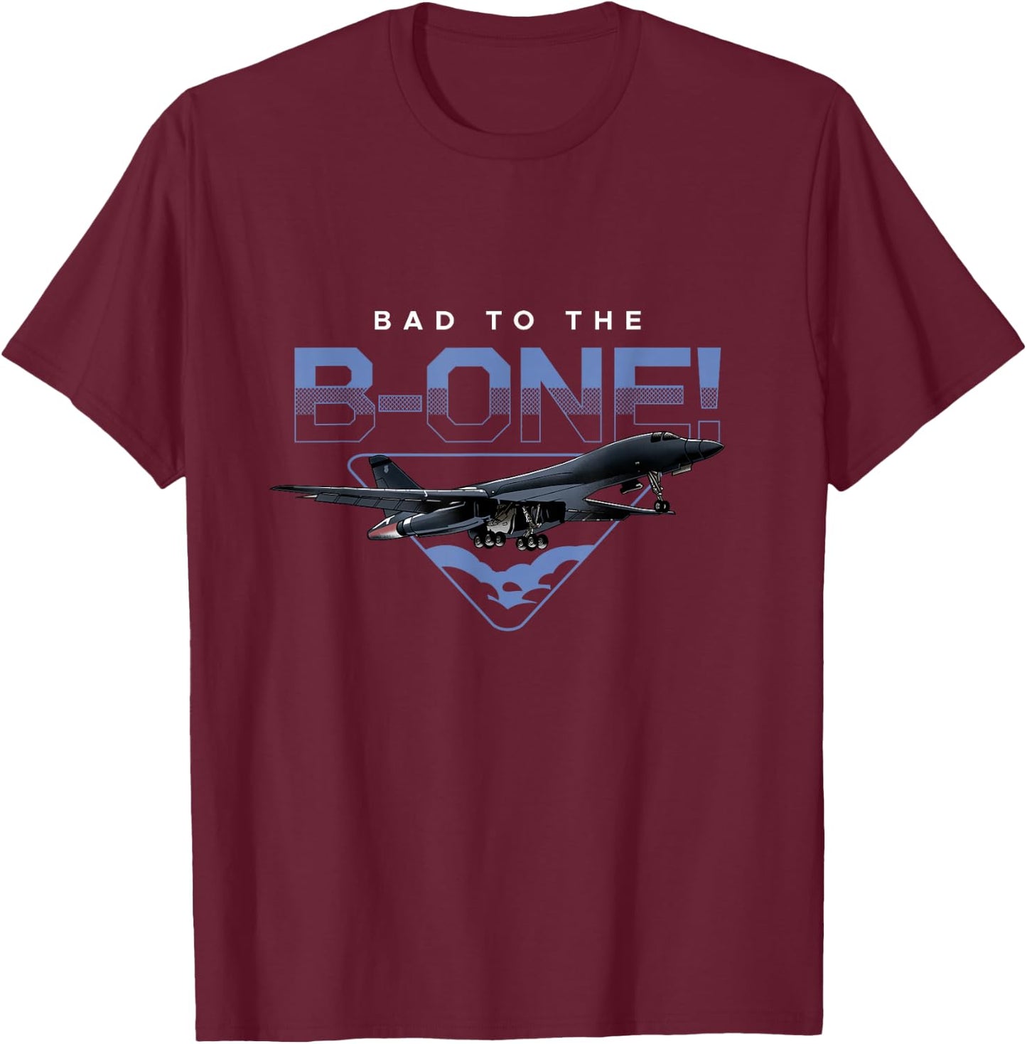 B1 Lancer Military Jet Bomber Airplane T-Shirt - T-Shirt | Maroon