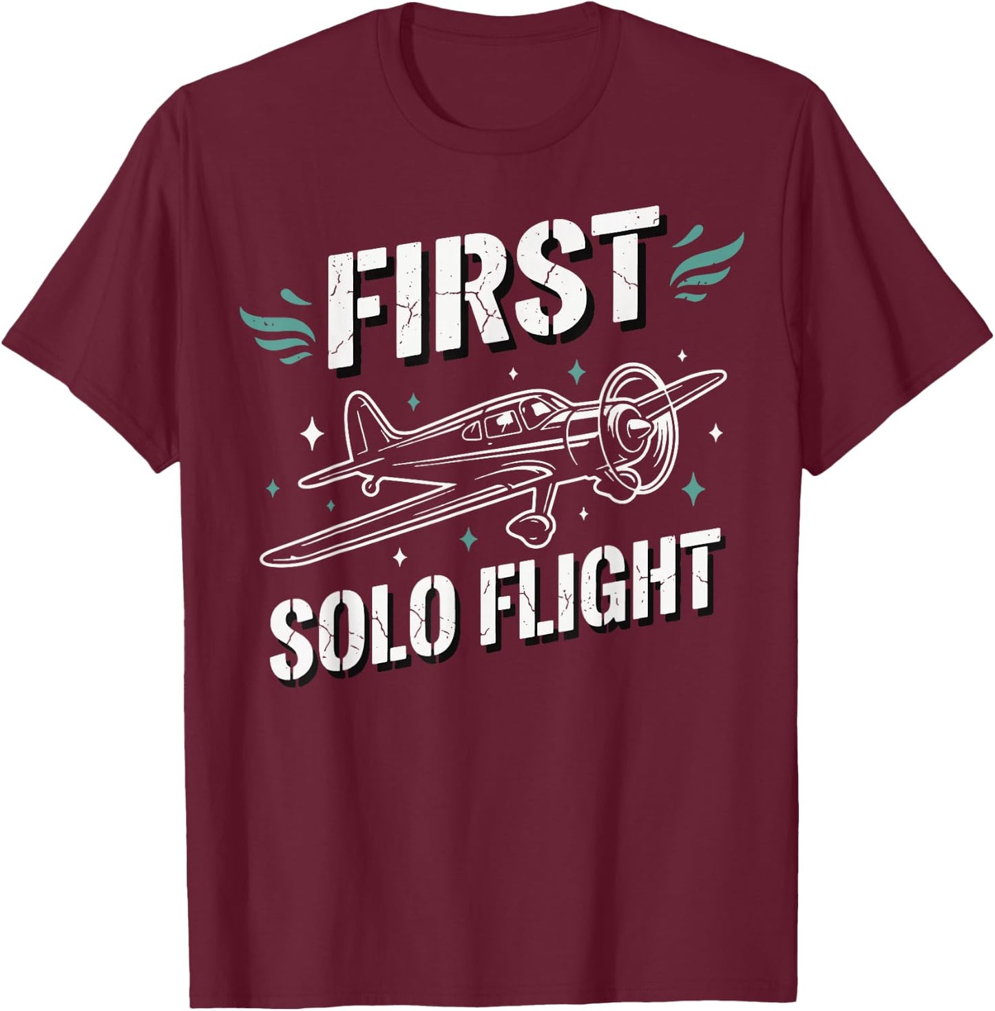 First Solo Flight T-Shirt - T-Shirt | Maroon