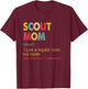 Scout Mom Definition - Vintage Funny Scout Mom T-Shirt - T-Shirt | Maroon