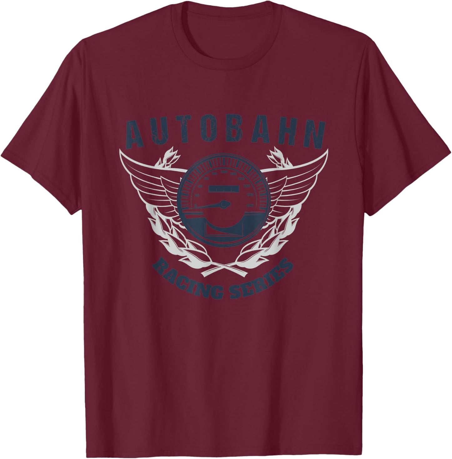 German Autobahn Highway No Speed Limit Racing T-Shirt - T-Shirt | Maroon