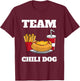 Chili Dog And Hot Dog Man And Chili Con Carne Foodtruck T-Shirt - T-Shirt | Maroon