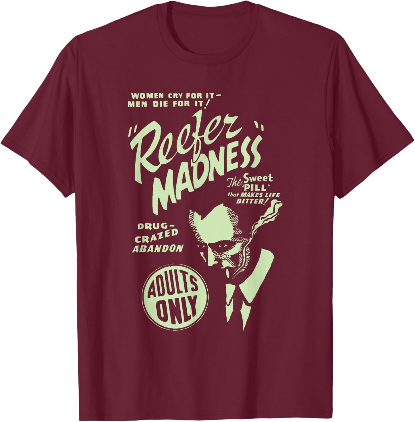 Dog Reefer Madness T-Shirt - T-Shirt | Maroon
